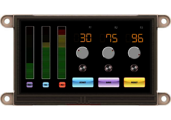 Mit den Pixxi-44 Display-Modulen erhält nahezu jede Anwendung eine Human Machine Interface (HMI), die Vollfarbbilder, Animationen, Symbole und Videoclips ermöglicht und die Darstellung von verfügbaren Windows-Schriftarten unterstützt.