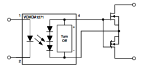 Typical MOSFET driver application with integrated switch-off functionality