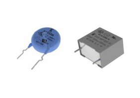 Figure 2: X-Y capacitors usually carry one or more test marks as shown in the photos.