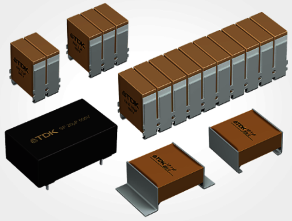 TDK’s compact CeraLink capacitors can be used both as snubber and as DC link capacitors. Image: TDK