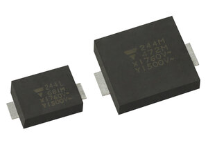 Vishay SMDY1 Automotive Series – first Y1-certified safety capacitors in SMD format, ideal for high-voltage filtering and galvanic safety Picture of Products of the Vishay SMDY1 Automotive Series – first Y1-certified safety capacitors in SMD format, ideal for high-voltage filtering and galvanic safety