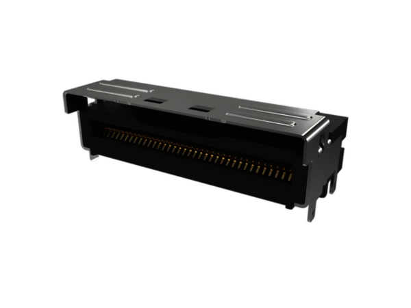 Figure 4: Amphenol’s durable Mini Cool Edge IO (MCIO) plug connector can transmit high-speed signals of up to 64 Gbit/s over a distance of 1 m and meets new PCIe Gen6 requirements.