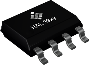 The position sensor families, HAL 39xy HAC 39xy and HAR 39xy Picture of a HAL39xy sensor of TDK Micronas