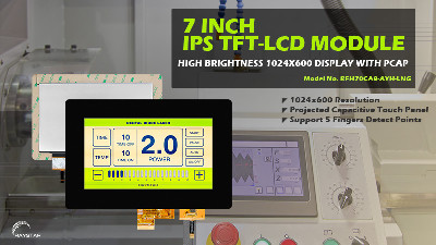 News: 7” IPS 1024x600 High Brightness TFT module with PCAP